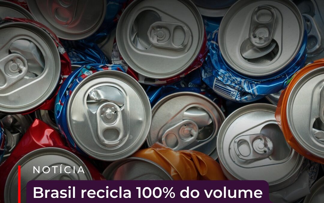 Brasil recicla 100% do volume de latas de alumínio produzidas em 2022